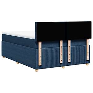 Box spring postel s matrací modrá 140x190 cm textil - obrázek 8