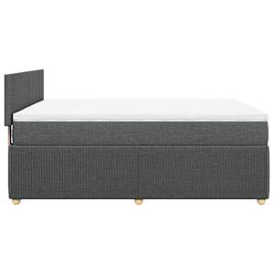 Box spring postel s matrací tmavě šedá 140x200 cm textil - obrázek 7