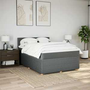 Box spring postel s matrací tmavě šedá 140x200 cm textil - obrázek 4