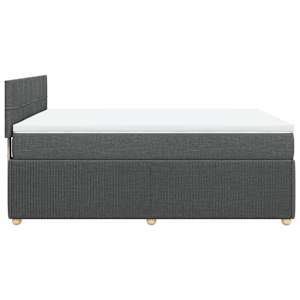 Box spring postel s matrací tmavě šedá 140x200 cm textil - obrázek 7