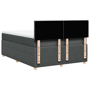 Box spring postel s matrací tmavě šedá 140x200 cm textil - obrázek 8