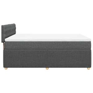 Box spring postel s matrací tmavě šedá 140x200 cm textil - obrázek 7