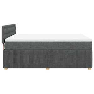 Box spring postel s matrací tmavě šedá 140x200 cm textil - obrázek 7