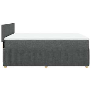 Box spring postel s matrací tmavě šedá 160x200 cm textil - obrázek 7