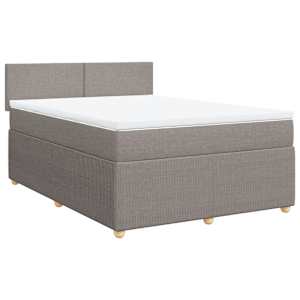 Box spring postel s matrací taupe 160x200 cm textil - obrázek 3