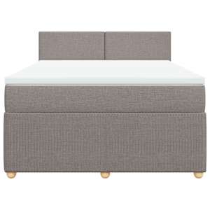 Box spring postel s matrací taupe 160x200 cm textil - obrázek 6