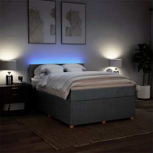 Box spring postel s matrací tmavě šedá 160x200 cm textil - obrázek 5