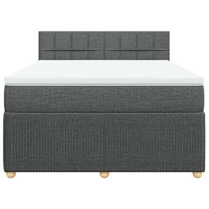 Box spring postel s matrací tmavě šedá 160x200 cm textil - obrázek 6