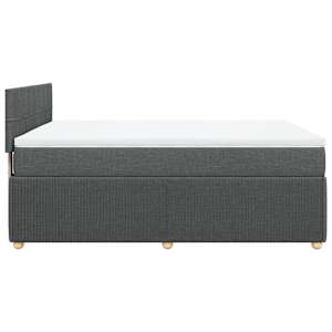 Box spring postel s matrací tmavě šedá 160x200 cm textil - obrázek 7