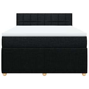 Box spring postel s matrací černá 160x200 cm textil - obrázek 6