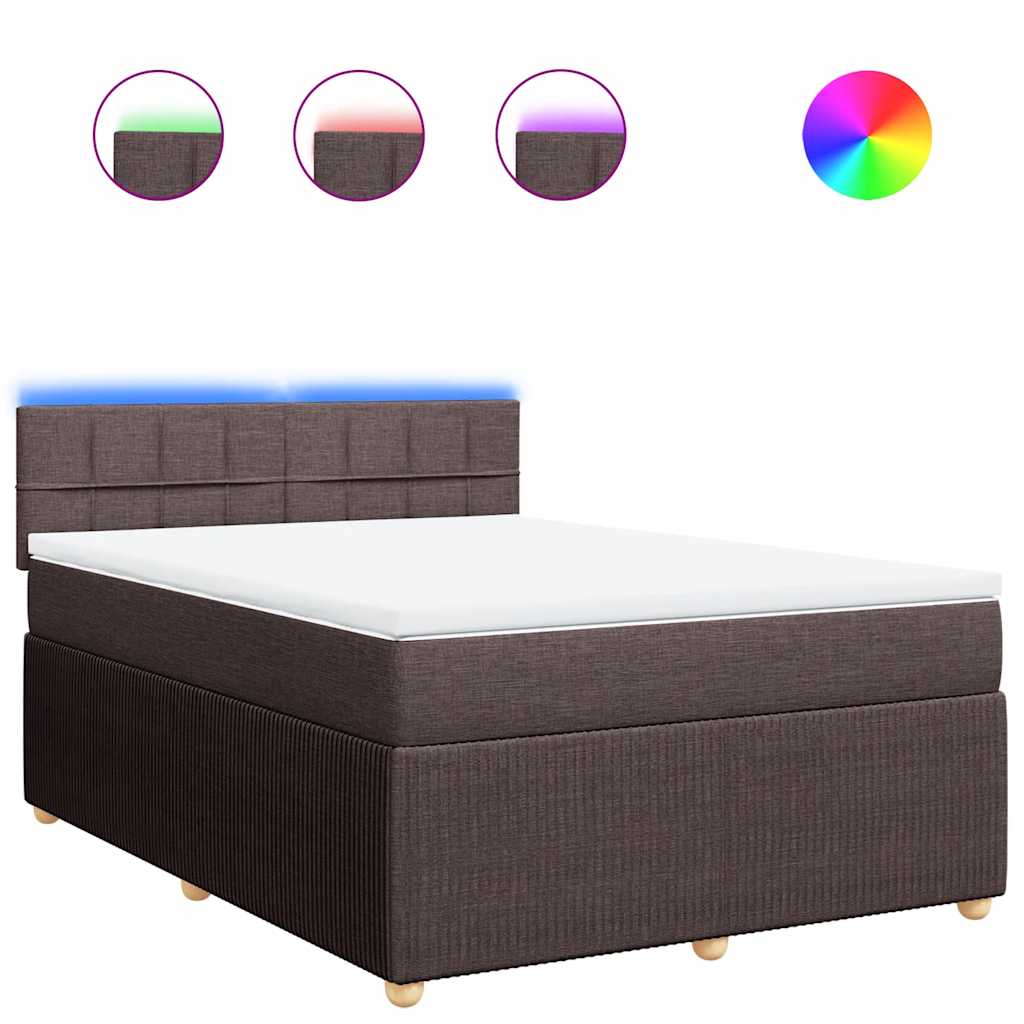 vidaXL Boxspring posteľ s matracom tmavohnedá 160x200 cm látka