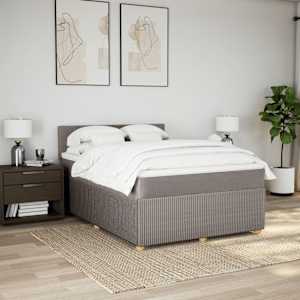 Box spring postel s matrací taupe 160x200 cm textil - obrázek 4