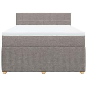 Box spring postel s matrací taupe 160x200 cm textil - obrázek 6