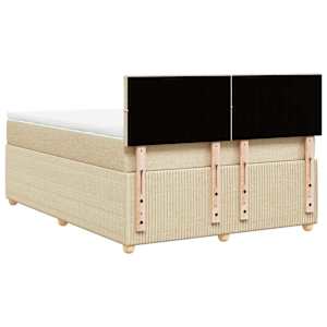Box spring postel s matrací krémová 160x200 cm textil - obrázek 8