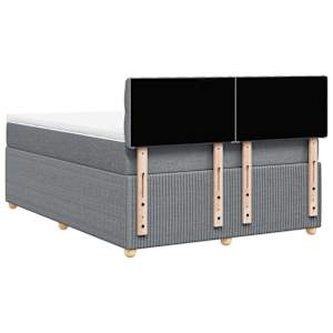 Box spring postel s matrací světle šedá 160 x 200 cm textil - obrázek 8