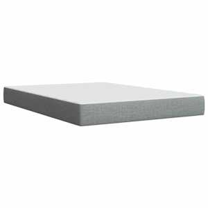 Box spring postel s matrací světle šedá 160 x 200 cm textil - obrázek 10