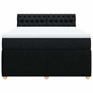 Box spring postel s matrací černá 160x200 cm textil - obrázek 6