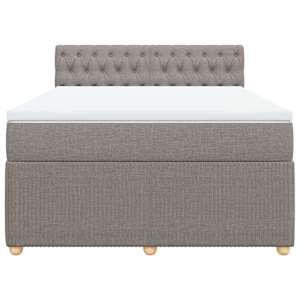 Box spring postel s matrací taupe 160x200 cm textil - obrázek 6
