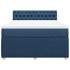 Box spring postel s matrací modrá 160x200 cm textil - obrázek 6