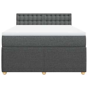 Box spring postel s matrací tmavě šedá 160x200 cm textil - obrázek 6