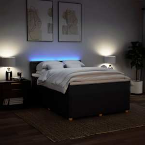Box spring postel s matrací černá 160x200 cm textil - obrázek 5