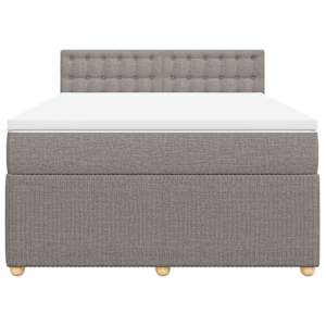 Box spring postel s matrací taupe 160x200 cm textil - obrázek 6