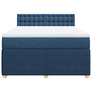 Box spring postel s matrací modrá 160x200 cm textil - obrázek 6