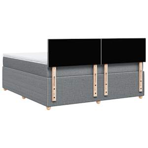 Box spring postel s matrací světle šedá 180 x 200 cm textil - obrázek 8