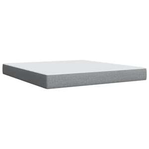 Box spring postel s matrací světle šedá 180 x 200 cm textil - obrázek 10