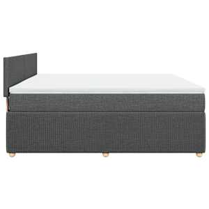 Box spring postel s matrací tmavě šedá 180x200 cm textil - obrázek 7
