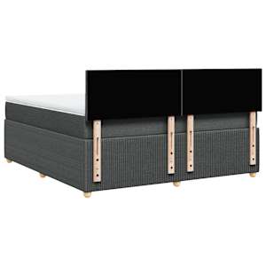 Box spring postel s matrací tmavě šedá 180x200 cm textil - obrázek 8