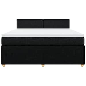Box spring postel s matrací černá 180x200 cm textil - obrázek 6