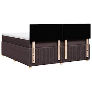 Box spring postel s matrací tmavě hnědá 180x200 cm textil - obrázek 8
