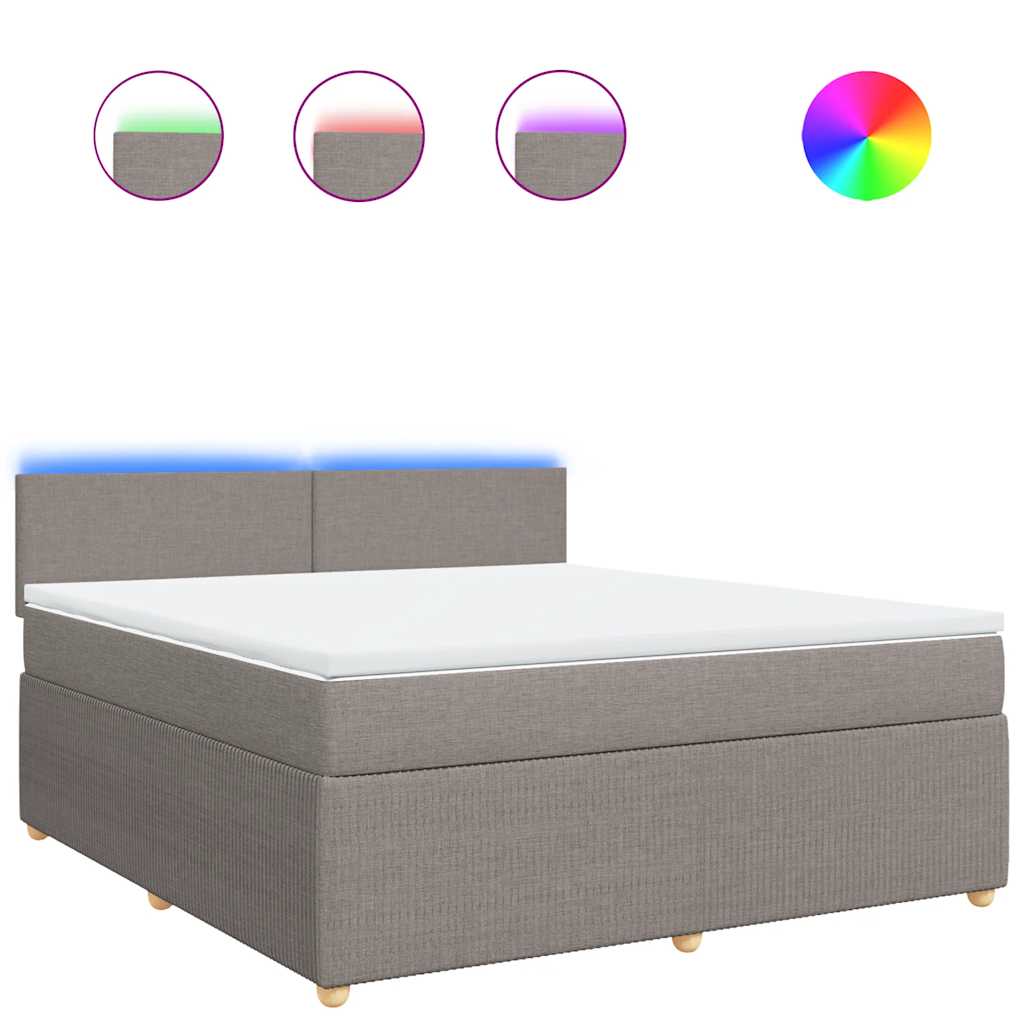 vidaXL µ²¬ Boxspring µ £± Taupe 180x200 µ. ¥±¬½