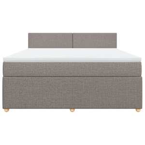 Box spring postel s matrací taupe 180x200 cm textil - obrázek 6