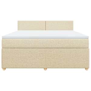 Box spring postel s matrací krémová 180x200 cm textil - obrázek 6