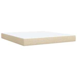 Box spring postel s matrací krémová 180x200 cm textil - obrázek 10