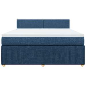 Box spring postel s matrací modrá 180x200 cm textil - obrázek 6