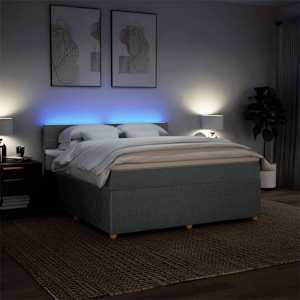 Box spring postel s matrací tmavě šedá 180x200 cm textil - obrázek 5