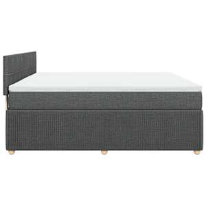Box spring postel s matrací tmavě šedá 180x200 cm textil - obrázek 7