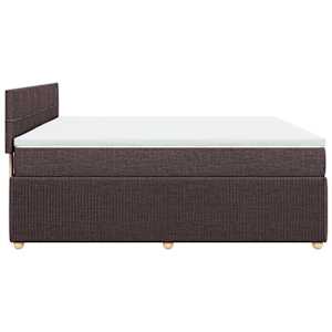 Box spring postel s matrací tmavě hnědá 180x200 cm textil - obrázek 7