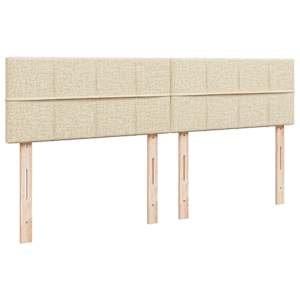 Box spring postel s matrací krémová 180x200 cm textil - obrázek 12