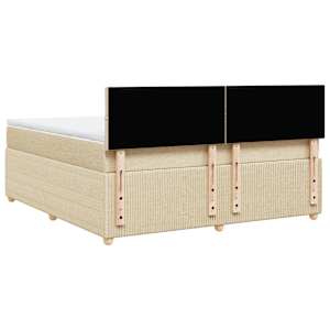 Box spring postel s matrací krémová 180x200 cm textil - obrázek 8