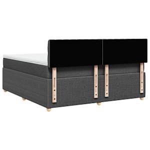 Box spring postel s matrací tmavě šedá 180x200 cm textil - obrázek 8
