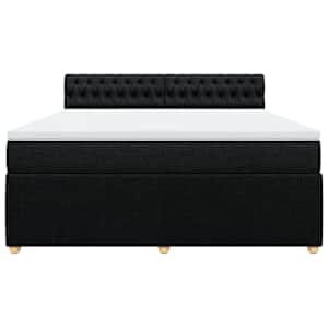 Box spring postel s matrací černá 180x200 cm textil - obrázek 6