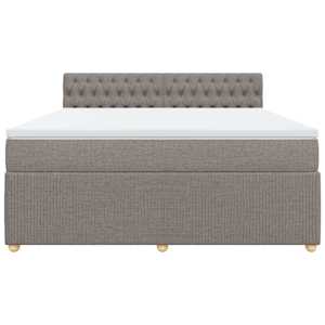 Box spring postel s matrací taupe 180x200 cm textil - obrázek 6