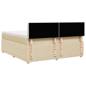 Box spring postel s matrací krémová 180x200 cm textil - obrázek 8