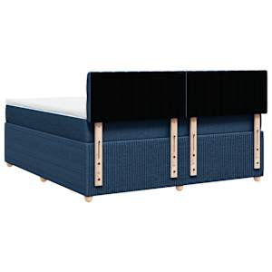 Box spring postel s matrací modrá 180x200 cm textil - obrázek 8