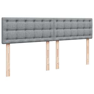 Box spring postel s matrací světle šedá 180 x 200 cm textil - obrázek 12