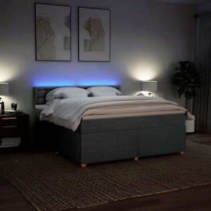 Box spring postel s matrací světle šedá 180 x 200 cm textil - obrázek 5